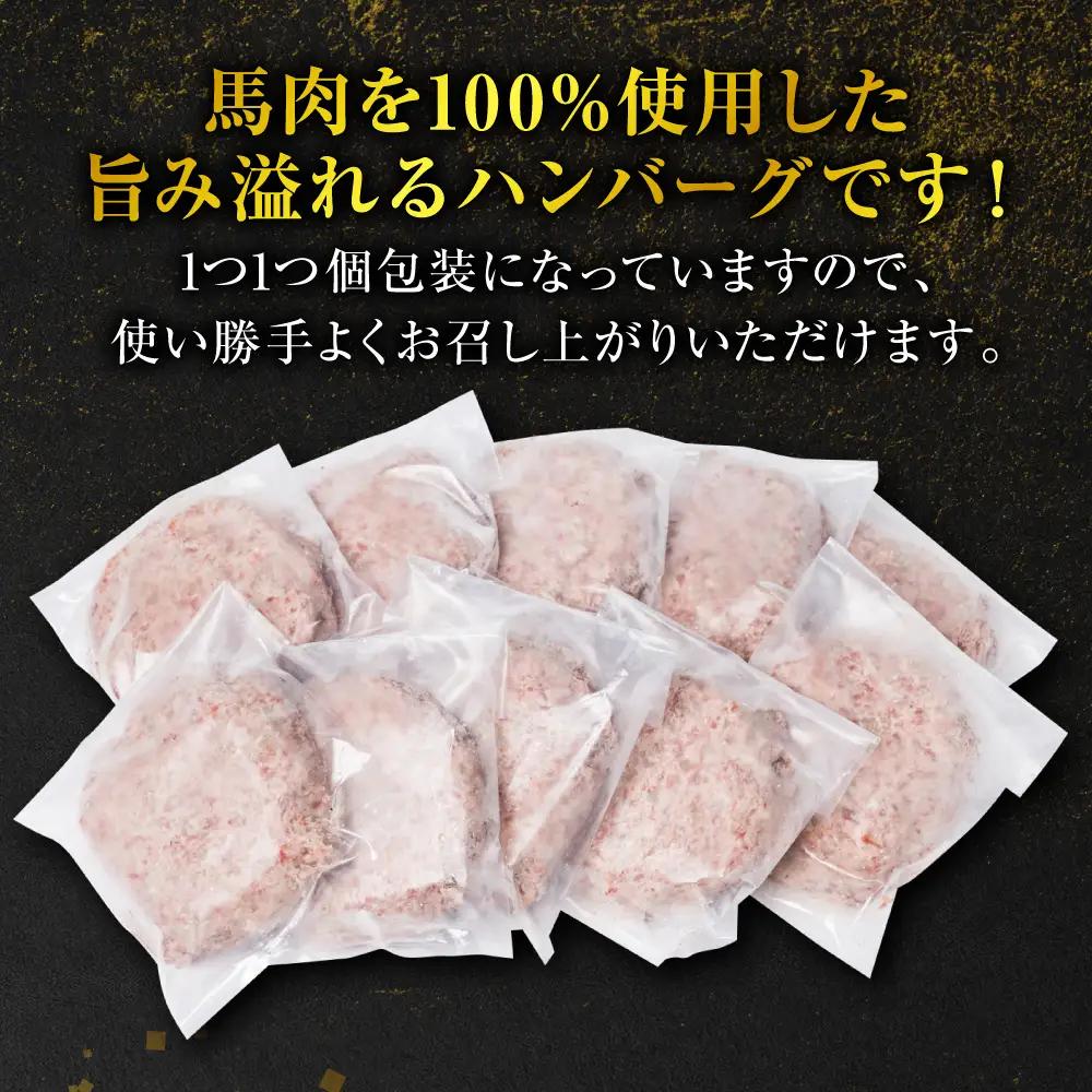 【定期便6回】馬肉ハンバーグ 150g×10個 ハンバーグ おかず 惣菜 洋食 お肉 肉 にく 馬肉 熊本県 八代市