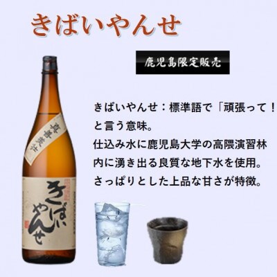 【本格焼酎】きばいやんせ【鹿児島限定】 1800ml×2本　A8-105【配送不可地域：離島】