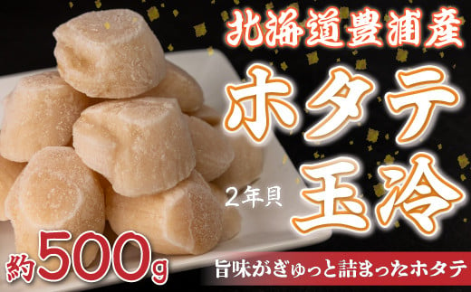 ホタテ 北海道 豊浦 噴火湾 礼文華 約500g 帆立 貝柱 2年貝 【ふるさと納税 人気 おすすめ ランキング 魚介類 貝 ほたて 帆立 ホタテ 帆立貝柱 礼文華 玉冷 刺身 大粒 肉厚おいしい 美味しい 甘い 北海道 豊浦町 送料無料】 TYUAD002