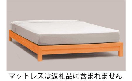 No.736 【家具蔵】ベッドフレームダンヘッドレス クイーン チェリー材