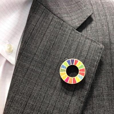 ふるさと納税 小国町 【阿蘇小国杉】木製SDGsバッジセット(ピンバッジ/マグネットバッジ各2個ずつ)