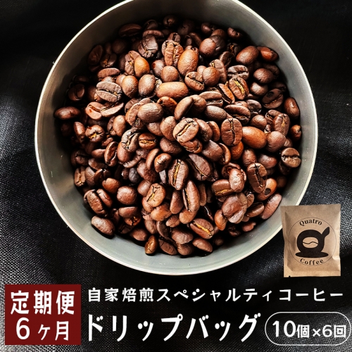 【６ヶ月定期便】自家焙煎スペシャルティコーヒー 合計60杯分 ドリップバッグ 12g×10個×6回 ドリップコーヒー 珈琲 グアテマラ SanVictor農園 サンビックトル農園 ドリップコーヒー 珈琲 ドリップコーヒー スペシャルティコーヒー シングルオリジン