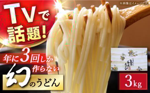 【お歳暮対象】【年に3回しか作らない】幻の うどん 3kg / うどん ウドン 饂飩 うどん ウドン ウドン / 南島原市 / 宮崎製麺所 [SDN006]