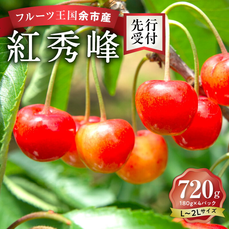 【ふるさと納税】 2026年発送 【 先行予約 】 令和8年産 紅秀峰 【 L〜2L バラ詰め 】 180g × 4パック 720g【 ニトリ観光果樹園 】 余市 北海道 フルーツ王国 さくらんぼ サクランボ 桜桃 紅秀峰 余市産さくらんぼ 人気さくらんぼ ニトリ 北海道 余市町 送料無料