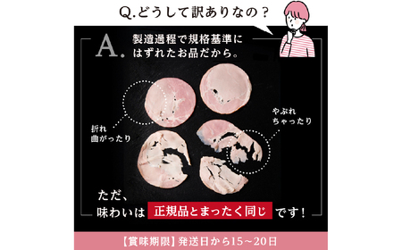 【訳あり】国産ロースハム切落し1.5kg(500gx3p) ns009-036-3