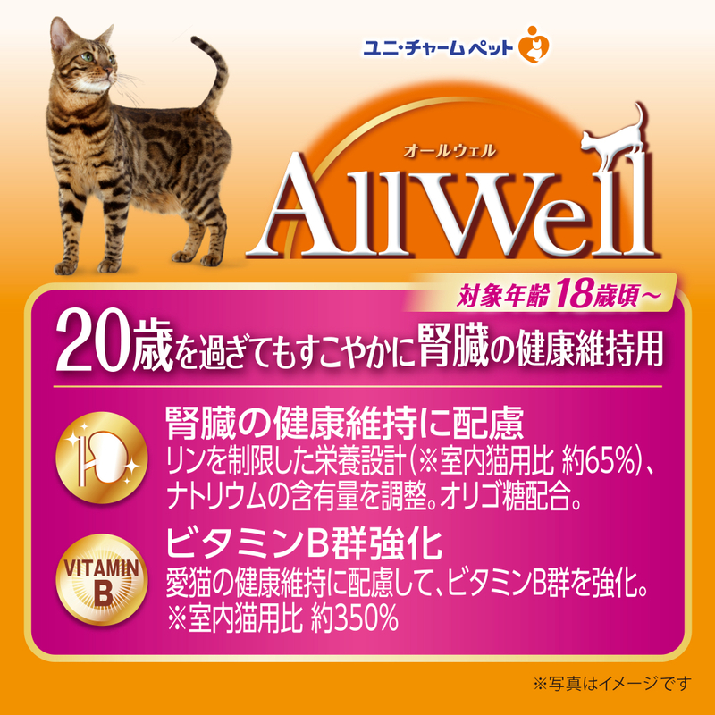 AllWell 20歳を過ぎてもすこやかに 腎臓の健康維持用 フィッシュ味 挽き小魚とささみフリーズドライパウダー入り 1.5kg×2袋 ペットフード キャットフード 猫のごはん 猫用フード 猫 ペッ