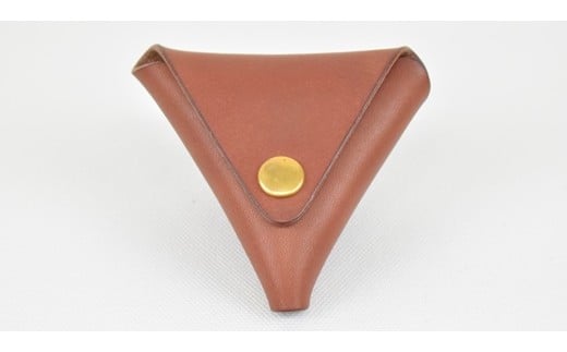 【minca】 栃木レザーの三角コインケース小 小銭入れ コンパクト 小さめ/Coin purse 01/チョコ　469【雑貨 ファッション 人気 おすすめ 】