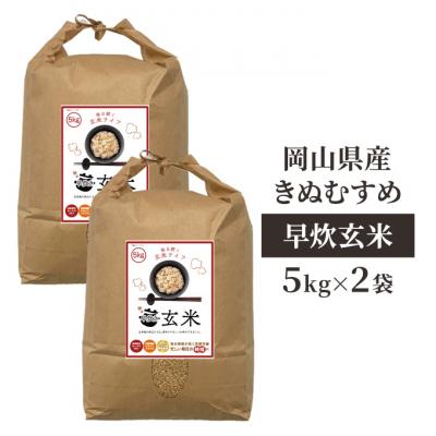 ふるさと納税 瀬戸内市 令和7年産 早炊 玄米  きぬむすめ 5kg×2袋 岡山県産  [No.5735-1977]