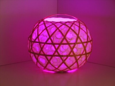 0310102 竹細工照明 スタンドライト ～月・淡竹～