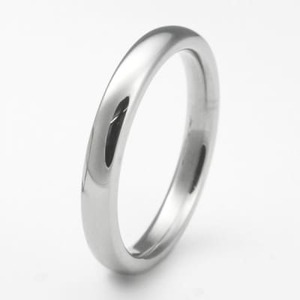純チタン甲丸リング (幅3mm) 12号 | アクセサリー リング