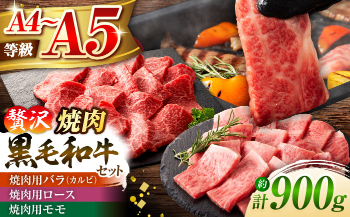 くまもと黒毛和牛「藤彩牛」焼肉用3種セット 計約900g 【株式会社フジチク】 [BHAD124]