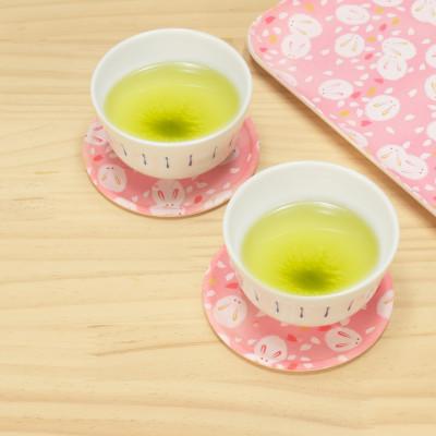 ふるさと納税 和歌山市 友禅和紙 コースター 桜 雪うさぎ 5枚セット 食洗機対応のおしゃれな和風コースター |  | 01