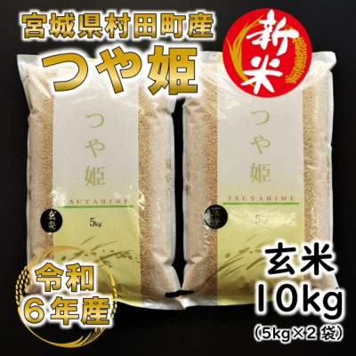 
            ＜新米＞令和6年産 つや姫 玄米10kg(5kg×2) 宮城県村田町産【1241456】
          