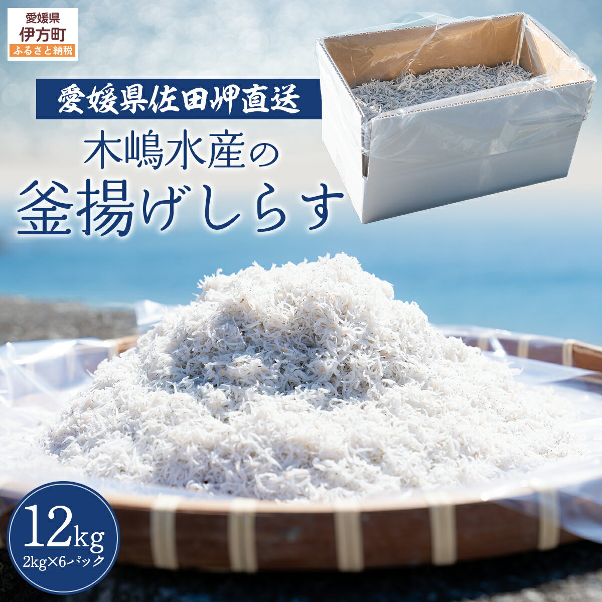 【ふるさと納税】【愛媛県・佐田岬直送】木嶋水産の釜揚げしらす 12kg（2kg×6パックセット）※離島への配送不可 【ふるさと納税 人気 おすすめ ランキング 魚介類 海産物 魚 釜揚げ しらす シラス 小分け やみつき ご飯のお供 おつまみ 酒の肴 おやつ しらす丼 】 IKTP009