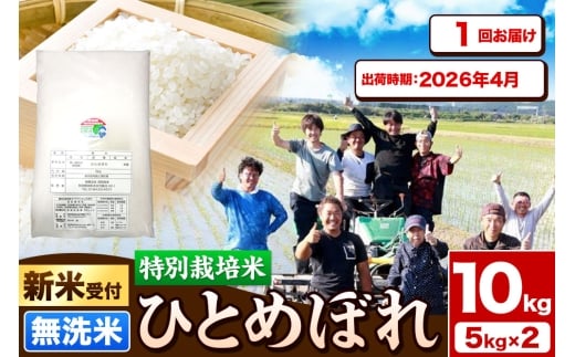 《新米受付》令和7年産【無洗米】特別栽培米 ひとめぼれ 10kg（5kg×2袋）秋田県産【2026年4月出荷】