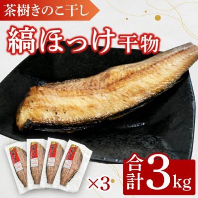 ふるさと納税 大洗町 茶樹きのこ干し 縞ほっけ 3kg EB008