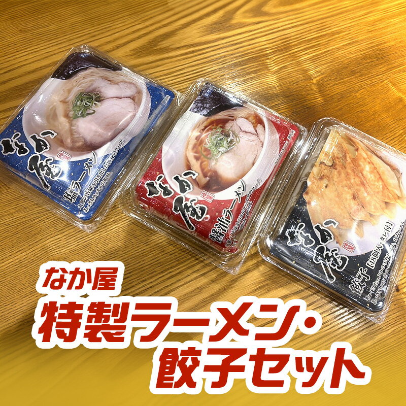 【ふるさと納税】なか屋 特製ラーメン・餃子セット ラーメン 塩ラーメン 醤油ラーメン 餃子 セット 詰め合わせ 静岡 袋井市