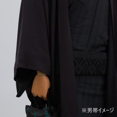 ふるさと納税 那珂川市 【博多織】角帯 OKANOオーダー献上博多帯:黒檀 こくたん(全かがり仕立て) |  | 01