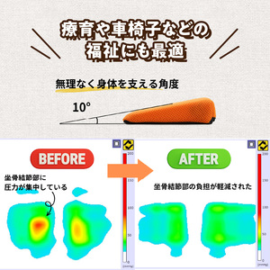 パキュッとクッション  機能性クッション 楽らくクッション 姿勢矯正 カラークッション 立体クッション [023M14]