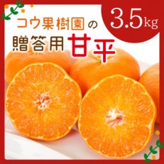 コウ果樹園の贈答用【甘平】3.5kg(バラ詰め)【C33-35】