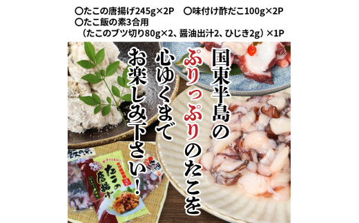  漁師直伝のおススメ商品！プリップリのたこ料理３種セット_29243A_イメージ2