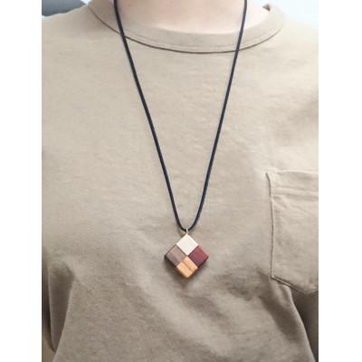 ふるさと納税 大川市 寄木細工ペンダントネックレス  レディース 2点セット |  | 03