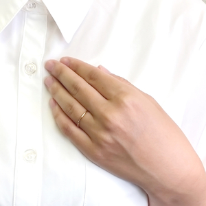 シンプル地金リング　8～20号　K18　ゴールド　（イエロー／ピンク／ホワイト）