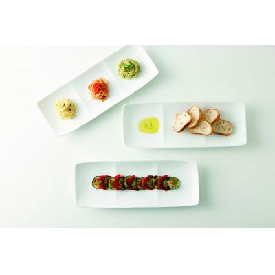 ふるさと納税 瑞浪市 美濃焼 Freeto 3プレート 白【2枚SET 34.8×13.5×3.8cm】 小田陶器 |  | 01