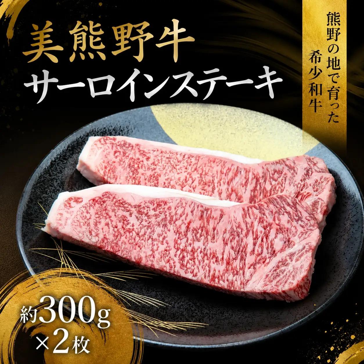 ステーキ 美熊野牛 サーロインステーキ 約300g×2枚 牛肉 【okad0010】