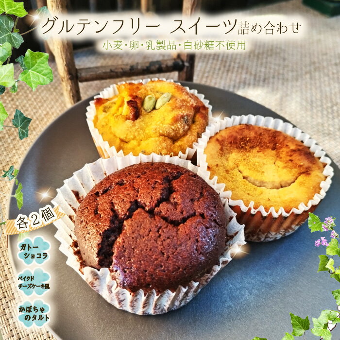 【ふるさと納税】グルテンフリースイーツ詰め合わせ［No.588］／ アレルギー対応 小麦・卵・乳製品・白砂糖不使用 スイーツ ケーキ 詰め合わせ ヴィーガン ガトーショコラ ベイクドチーズケーキ かぼちゃタルト 米粉 豆乳 米油 甜菜糖 個包装 おやつ 埼玉県