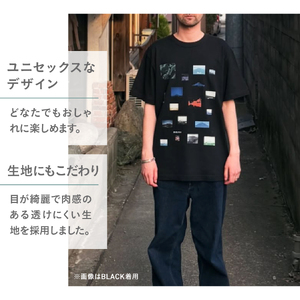 Tシャツ 半袖 WHITE Lサイズ 綿100％ 「 OvO Fuji Photo Tee 」 ユニセックス カジュアル ファッション 白 ホワイト 富士山