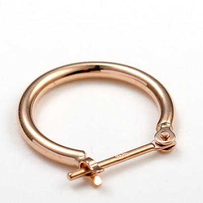 ふるさと納税 昭和町 K18ピンクゴールド　フープピアス　太さ1.5mm・直径13.0mm　111662 |  | 01