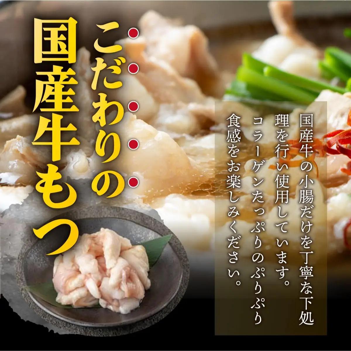  ＜定期便・全3回＞ミシュラン掲載！国産牛 もつ鍋 みそ味セット 2～3人前【博多もつ鍋 星まつり】