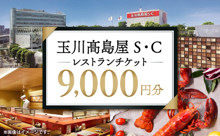 世田谷区ふるさと納税限定お礼品　二子玉川から望む世田谷区の街とグルメを楽しむ　玉川高島屋Ｓ・Ｃレストランチケット（9,000円分）【高島屋選定品】チケット 食事券 お食事券 レストラン デパート 東京 二子玉川 ランチ ディナー ギフト プレゼント 贈り物 贅沢 ご褒美 おすすめ_0012-1-003-se4