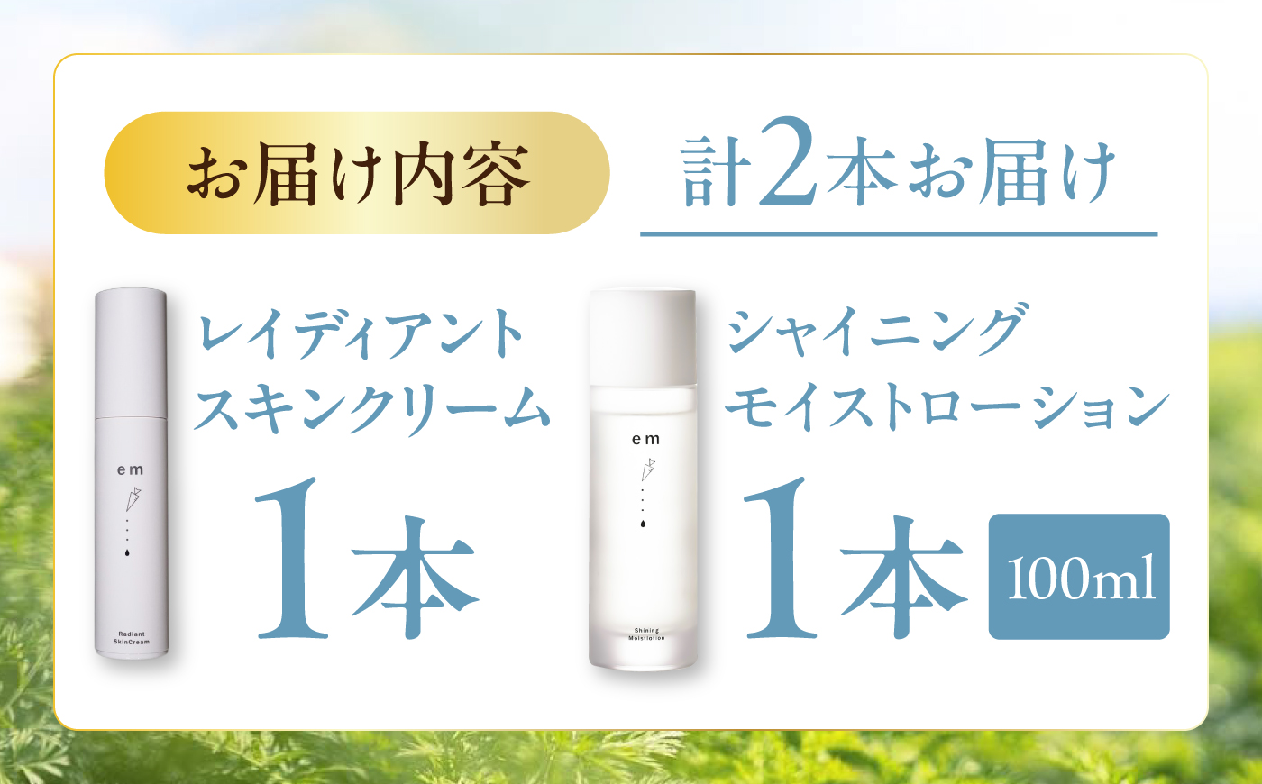 レイディアントスキンクリーム シャイニングモイストローション セット 計2本（各1本） / にんじん ニンジン 化粧水 美容液 クリーム スキンケア β-カロテン 抗酸化作用 熊本県産 菊陽町 【株式