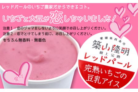 いちご農家のアイス＆シャーベットセット（完熟いちごの豆乳アイス3個・完熟いちごのシャーベット3個）