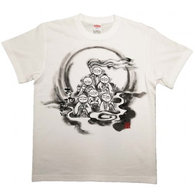 
            手描きTシャツ 仏画 六地蔵 白 (半袖 Lサイズ)【1615564】
          