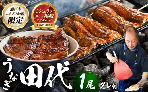 炭火焼き 国産うなぎ 蒲焼 1尾 / ウナギ 鰻 蒲焼 炭火 かば焼き / 瀬戸市 / うなぎ田代 [BBCA001]