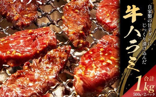 自家製甘辛ダレ牛ハラミ　1kg（500g×2パック）　【07521-0138】