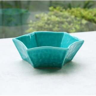 【まるふくオリジナル】有田焼 Star Bowl ターコイズブルー 2個セット 青 ブルー 夏の器 小鉢 中鉢 スター 星 ペア A18-74_イメージ3