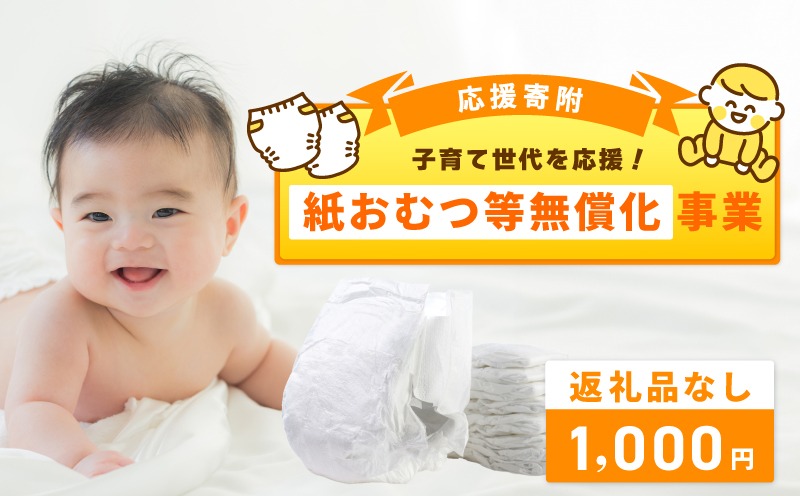 ON0016 【返礼品なし】子育て世代を応援！紙おむつ等無償化応援寄附（大阪府泉佐野市）　