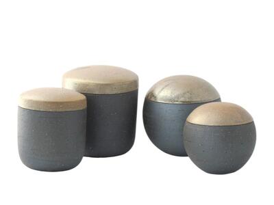 伝統工芸 信楽焼の手元供養 分骨用ミニ骨壺 ふるさと 明星 筒型 Mサイズ