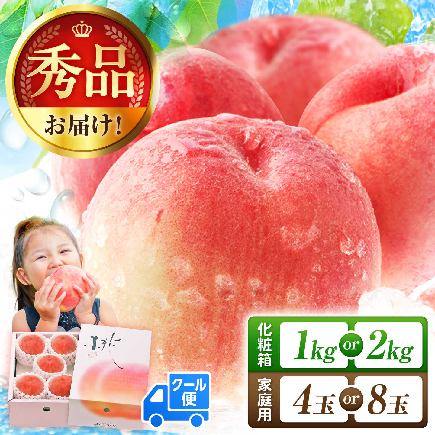 【ふるさと納税】【★先行予約★ 2027年5月下旬より発送】【選べる容量】桃 化粧箱入り 果物 くだもの もも 広川町 / JAふくおか八女農産物直売所どろや[AFAB011]