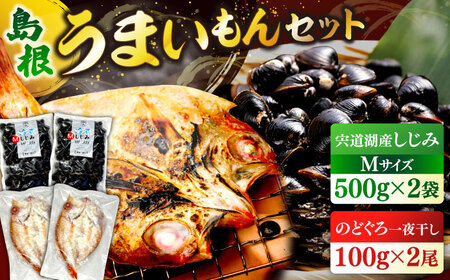 しじみ 島根のうまいもんセット！宍道湖産冷凍大和しじみ　M500g×2　山陰沖産のどぐろ一夜干し100g以上×2 島根県松江市/平野缶詰有限会社[ALBZ029]しじみ しじみ しじみ しじみ しじみ しじみ しじみ 