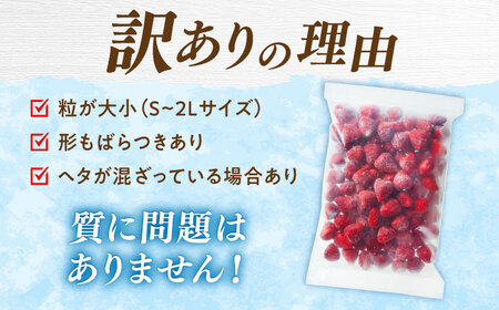 【全2回定期便】訳あり冷凍いちご「博多あまおう」3kg（1kg×3袋）（加工用）  桂川町/株式会社やまやコミュニケーションズ[ADAN068]