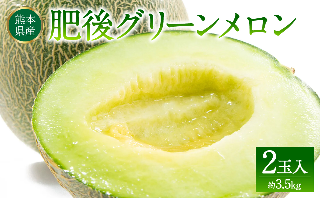 肥後グリーンメロン 熊本県産 2玉入 約3.5kg 青肉 メロン くだもの 果物 フルーツ デザート