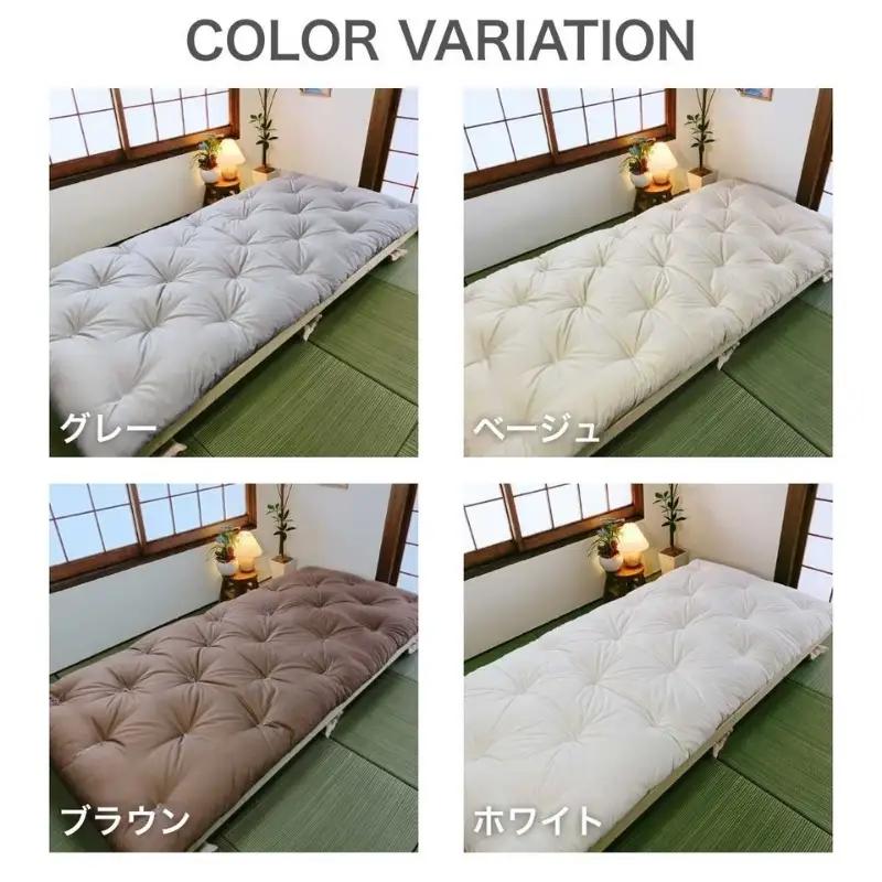 敷布団 セミダブル 綿100% ボリューム 7.0kg 側生地：無地 職人手作り 和布団 ※配送不可:離島 グレー