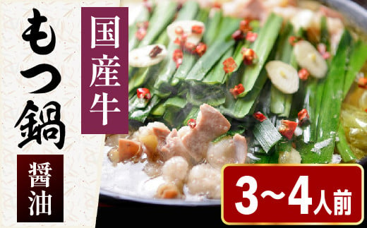 
［ まるまるホルモン ］ もつ鍋 3～4人前【 醤油 スープ 】 MA002-1
