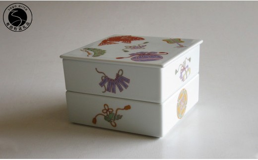 
                  ARITA PORCELAIN LAB (アリタポーセリンラボ) 宝づくし 二段重  有田焼 おめでたい 正月 おせち お重 A95-59
                