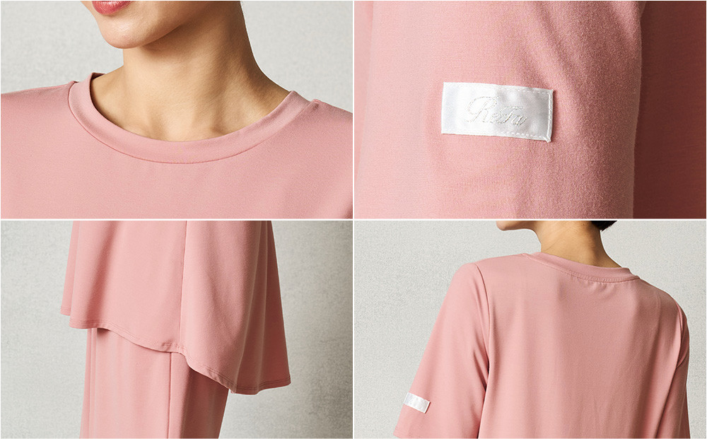 【ネイビー LL】ReFa バイタルテック ストレッチスムース ショートスリーブプルオーバー/WOMEN